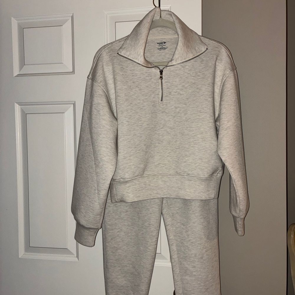 Set - Bounce Fleece Half-Zip Pullover Sweatshirt Sz XS matching sweat pant Sz S - Picture 6 of 16